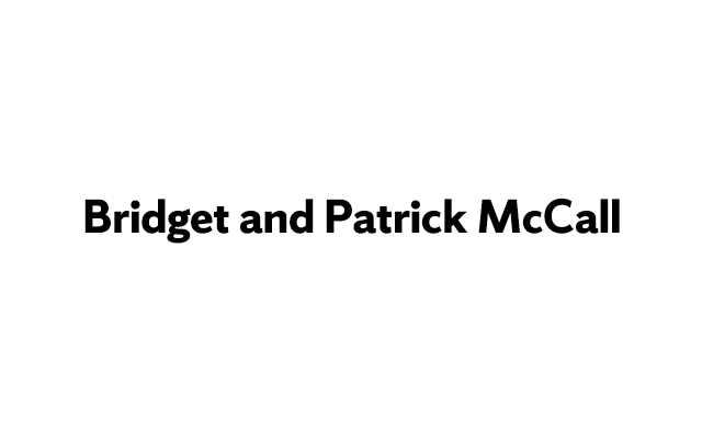 Bridget and Patrick McCall | Toner Prize Sponsor